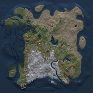 Thumbnail Rust Map: Procedural Map, Size: 4000, Seed: 1322390664, 15 Monuments