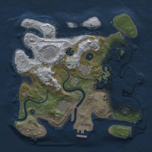 Thumbnail Rust Map: Procedural Map, Size: 3000, Seed: 895602, 9 Monuments