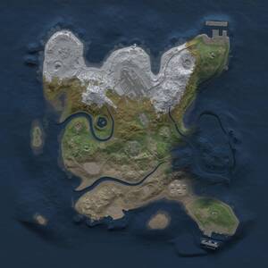 Thumbnail Rust Map: Procedural Map, Size: 2500, Seed: 327064230, 8 Monuments