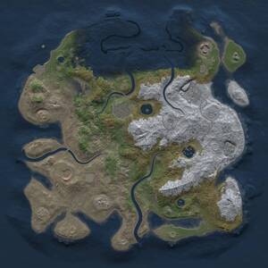 Thumbnail Rust Map: Procedural Map, Size: 3500, Seed: 333333, 14 Monuments