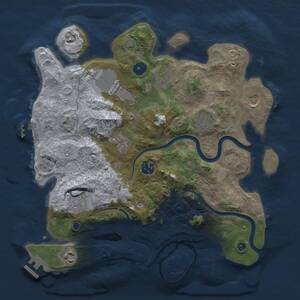 Thumbnail Rust Map: Procedural Map, Size: 3500, Seed: 191077509, 15 Monuments