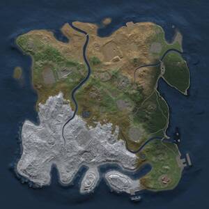 Thumbnail Rust Map: Procedural Map, Size: 3500, Seed: 381733406, 17 Monuments