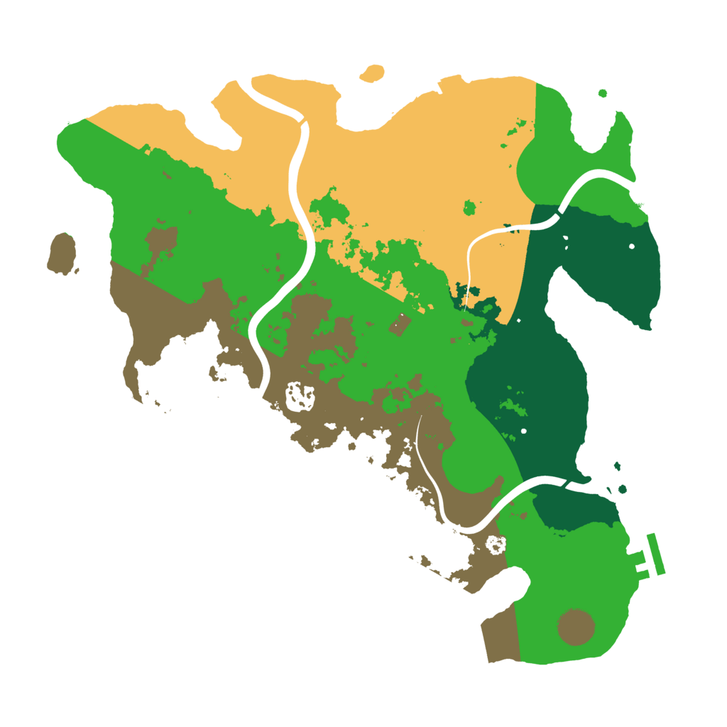 Biome Rust Map: Procedural Map, Size: 3500, Seed: 381733406