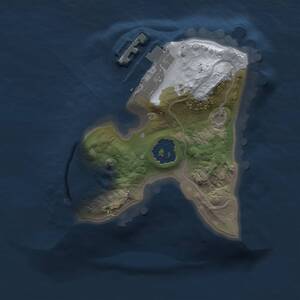 Thumbnail Rust Map: Procedural Map, Size: 1258, Seed: 1, 2 Monuments