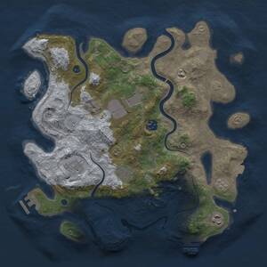 Thumbnail Rust Map: Procedural Map, Size: 3500, Seed: 145602668, 12 Monuments