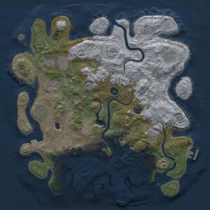 Thumbnail Rust Map: Procedural Map, Size: 4000, Seed: 2023525058, 16 Monuments