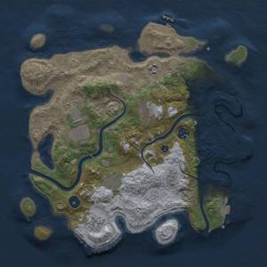 Thumbnail Rust Map: Procedural Map, Size: 3500, Seed: 1874711689, 13 Monuments