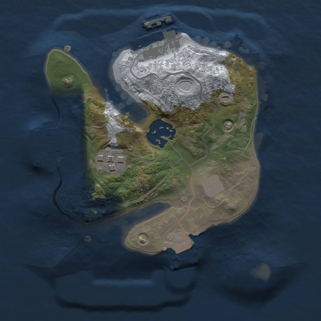 Rust Map: Procedural Map, Size: 1800, Seed: 32005, 5 Monuments