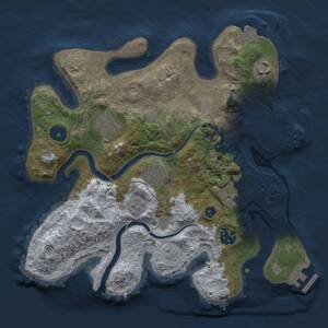 Thumbnail Rust Map: Procedural Map, Size: 3000, Seed: 1321232, 12 Monuments