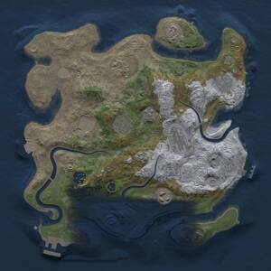 Thumbnail Rust Map: Procedural Map, Size: 3200, Seed: 1728918615, 14 Monuments
