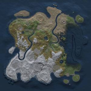 Thumbnail Rust Map: Procedural Map, Size: 3500, Seed: 328311092, 15 Monuments