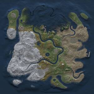Thumbnail Rust Map: Procedural Map, Size: 3750, Seed: 2118889615, 13 Monuments