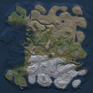 Thumbnail Rust Map: Procedural Map, Size: 4250, Seed: 1374153892, 16 Monuments