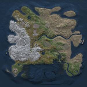 Thumbnail Rust Map: Procedural Map, Size: 3850, Seed: 1390513408, 16 Monuments