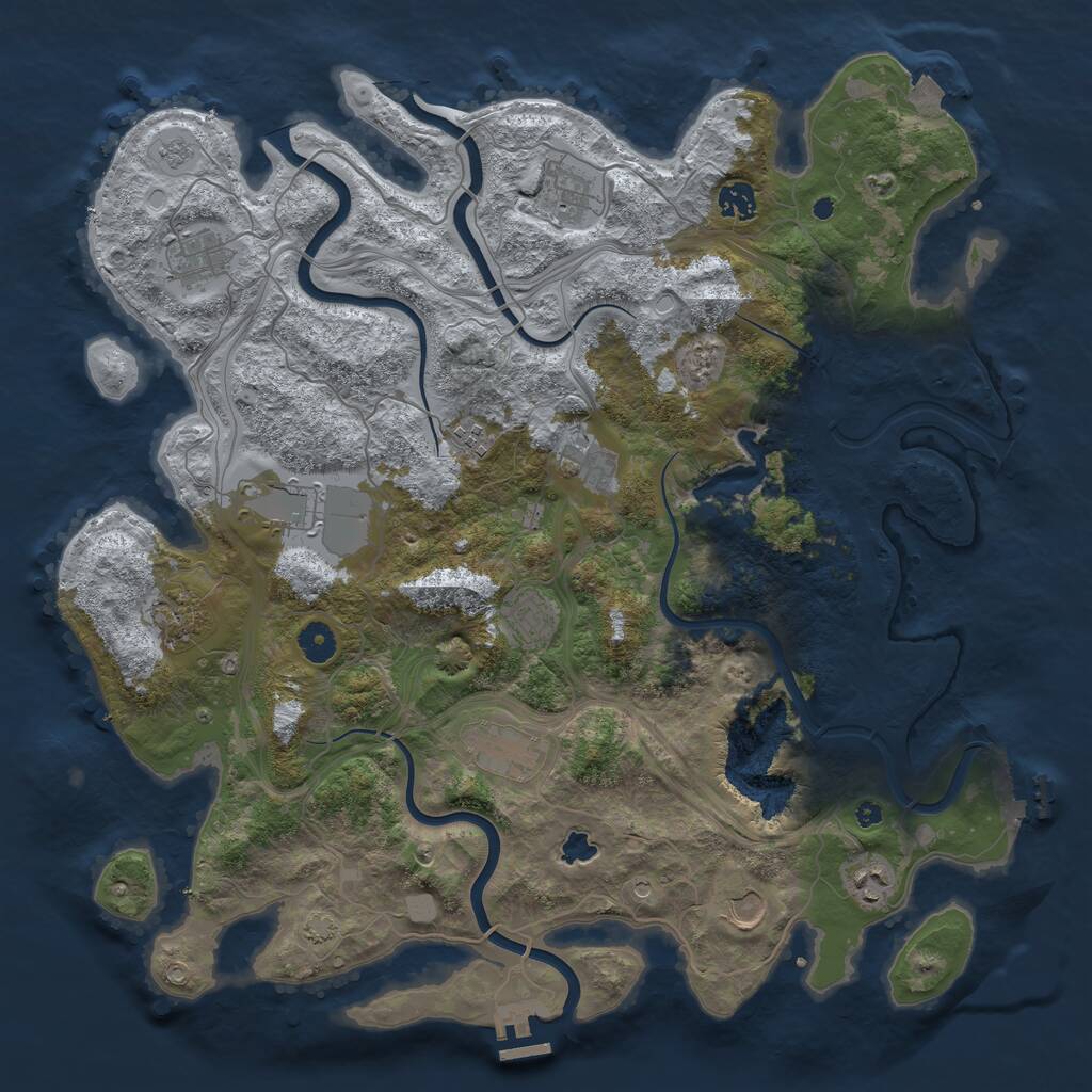 Rust Map: Procedural Map, Size: 4250, Seed: 26062025, 17 Monuments