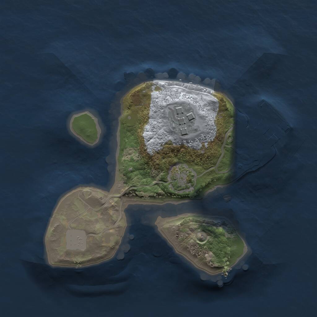 Rust Map: Procedural Map, Size: 1650, Seed: 1238551, 4 Monuments