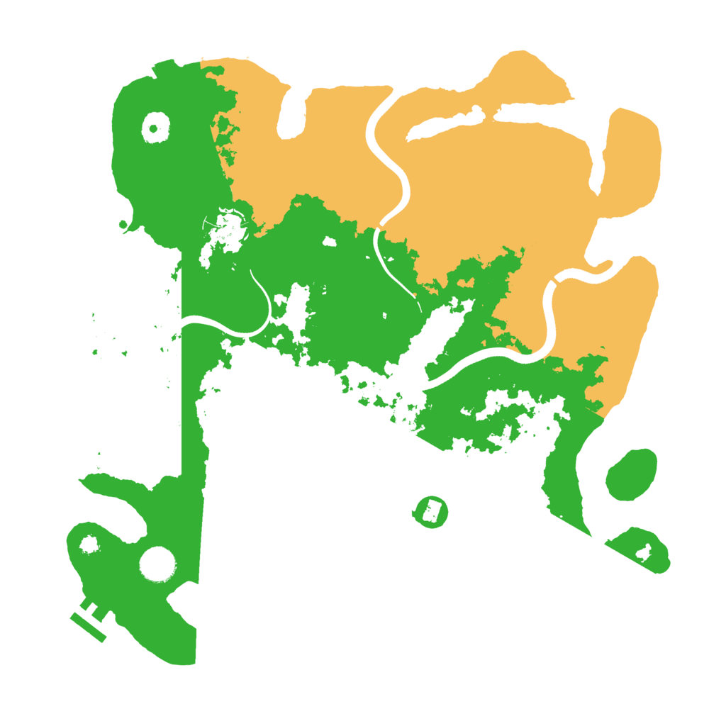 Biome Rust Map: Procedural Map, Size: 3600, Seed: 836679