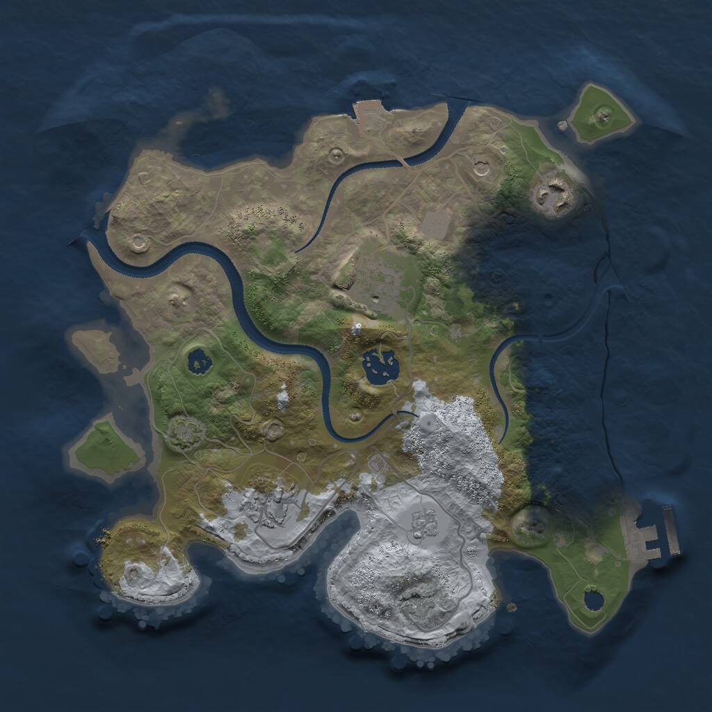 Rust Map: Procedural Map, Size: 2900, Seed: 187313, 9 Monuments
