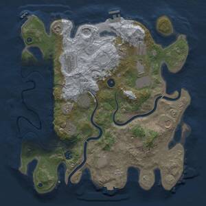 Thumbnail Rust Map: Procedural Map, Size: 3800, Seed: 636125294, 16 Monuments