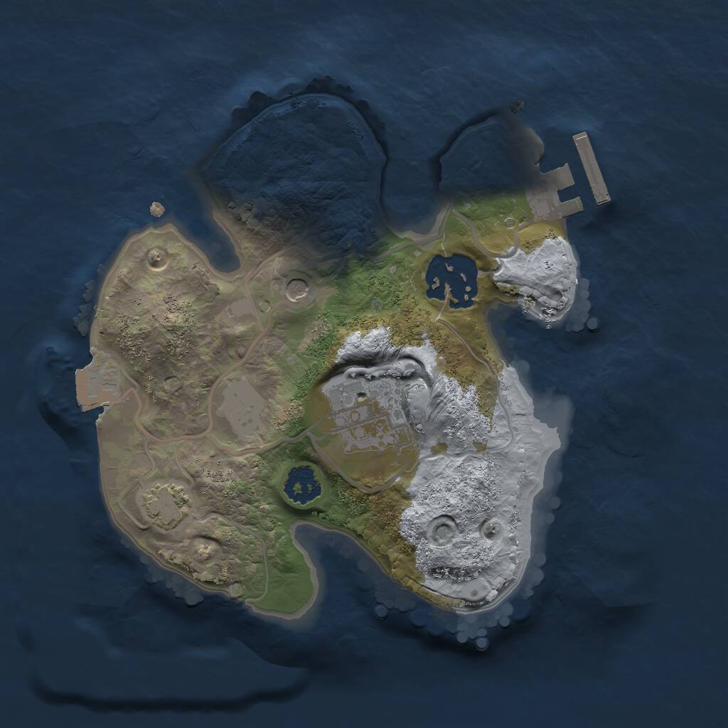 Rust Map: Procedural Map, Size: 2000, Seed: 240003, 6 Monuments