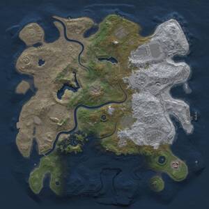 Thumbnail Rust Map: Procedural Map, Size: 4000, Seed: 1144096081, 15 Monuments