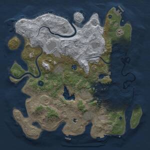 Thumbnail Rust Map: Procedural Map, Size: 4000, Seed: 1088066045, 15 Monuments