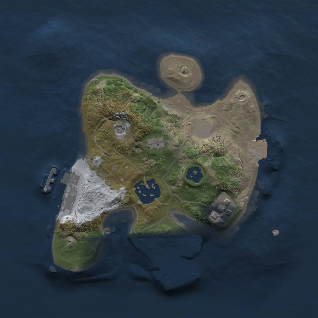 Rust Map: Procedural Map, Size: 1950, Seed: 646509102, 6 Monuments
