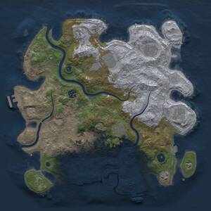 Thumbnail Rust Map: Procedural Map, Size: 3750, Seed: 634730, 15 Monuments