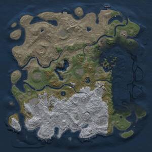 Thumbnail Rust Map: Procedural Map, Size: 4500, Seed: 478603822, 17 Monuments