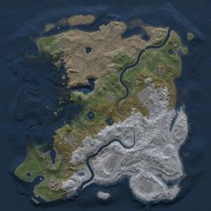 Thumbnail Rust Map: Procedural Map, Size: 4000, Seed: 1761359695, 16 Monuments