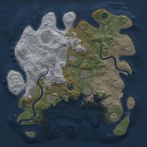 Thumbnail Rust Map: Procedural Map, Size: 3750, Seed: 21, 13 Monuments