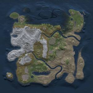 Thumbnail Rust Map: Procedural Map, Size: 3500, Seed: 1426516760, 13 Monuments