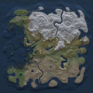 Thumbnail Rust Map: Procedural Map, Size: 4500, Seed: 62913, 17 Monuments