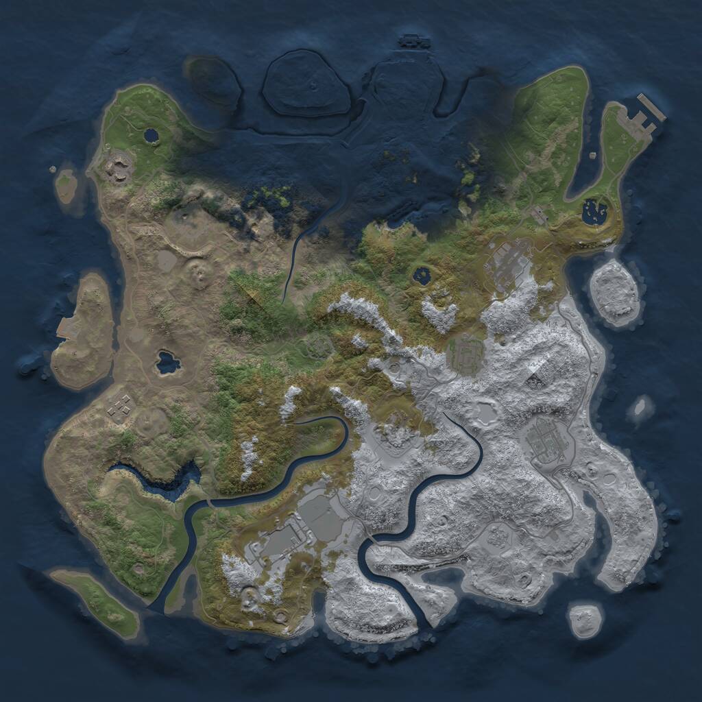 Rust Map: Procedural Map, Size: 4000, Seed: 998157, 15 Monuments