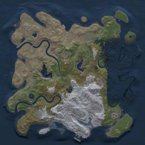 Thumbnail Rust Map: Procedural Map, Size: 4000, Seed: 990353, 14 Monuments