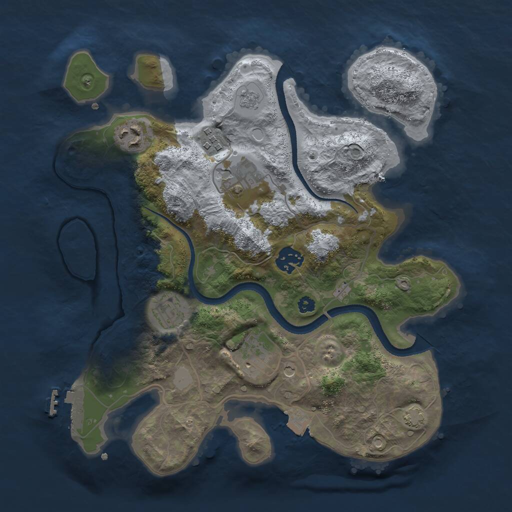 Rust Map: Procedural Map, Size: 3000, Seed: 1497806585, 11 Monuments