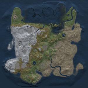Thumbnail Rust Map: Procedural Map, Size: 3750, Seed: 512820371, 16 Monuments