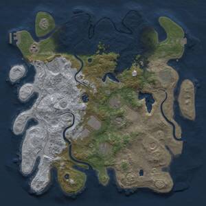 Thumbnail Rust Map: Procedural Map, Size: 4000, Seed: 540034186, 16 Monuments