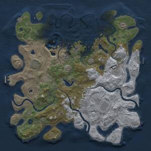 Thumbnail Rust Map: Procedural Map, Size: 4500, Seed: 10455855, 16 Monuments