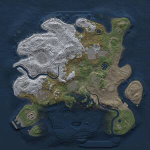 Thumbnail Rust Map: Procedural Map, Size: 3500, Seed: 966806067, 14 Monuments