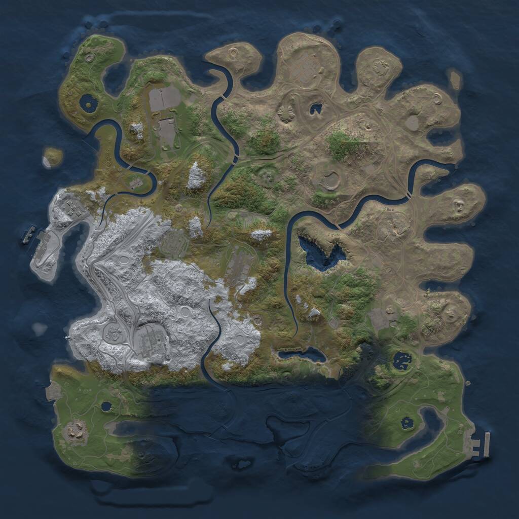 Rust Map: Procedural Map, Size: 4250, Seed: 6284916, 16 Monuments