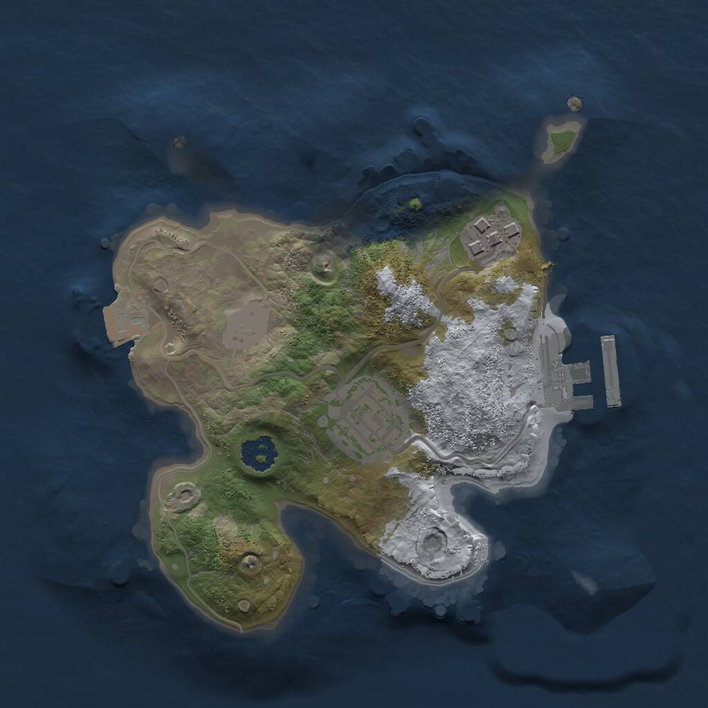 Rust Map: Procedural Map, Size: 2000, Seed: 165858149, 4 Monuments