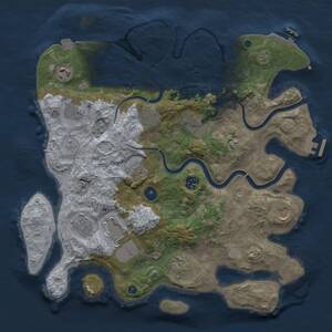 Thumbnail Rust Map: Procedural Map, Size: 3750, Seed: 975297, 17 Monuments