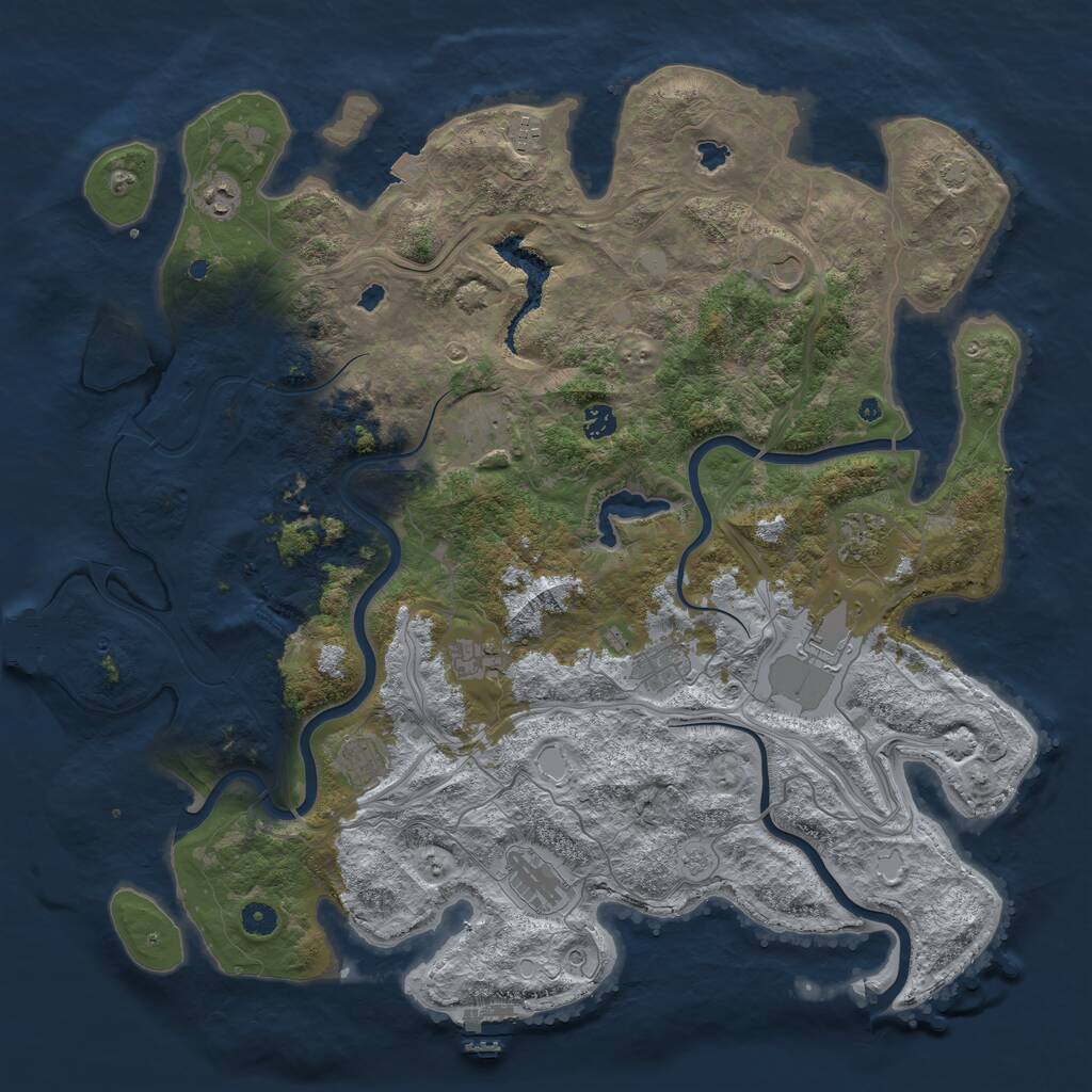 Rust Map: Procedural Map, Size: 4750, Seed: 820860882, 17 Monuments