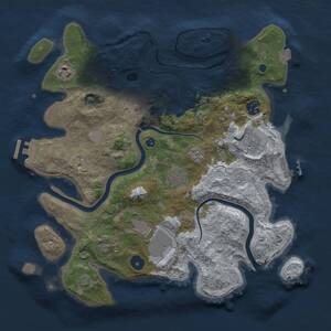 Thumbnail Rust Map: Procedural Map, Size: 3500, Seed: 3163, 14 Monuments