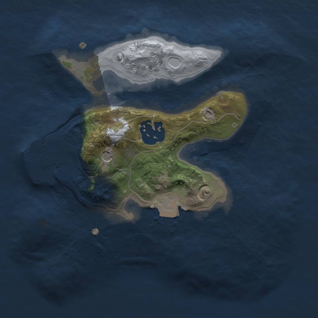 Rust Map: Procedural Map, Size: 1900, Seed: 4500, 4 Monuments
