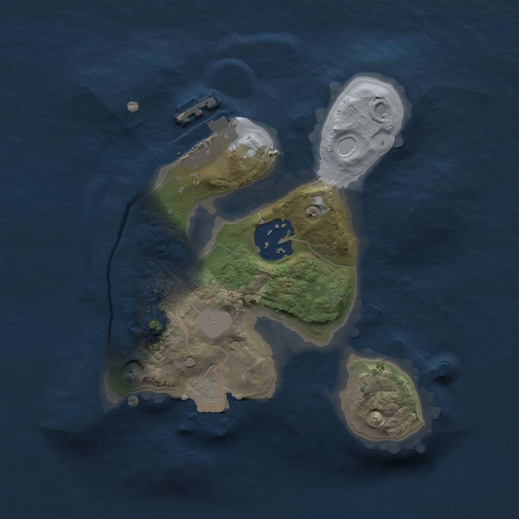 Rust Map: Procedural Map, Size: 1900, Seed: 7000, 3 Monuments