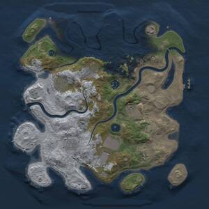 Thumbnail Rust Map: Procedural Map, Size: 3500, Seed: 158100142, 15 Monuments