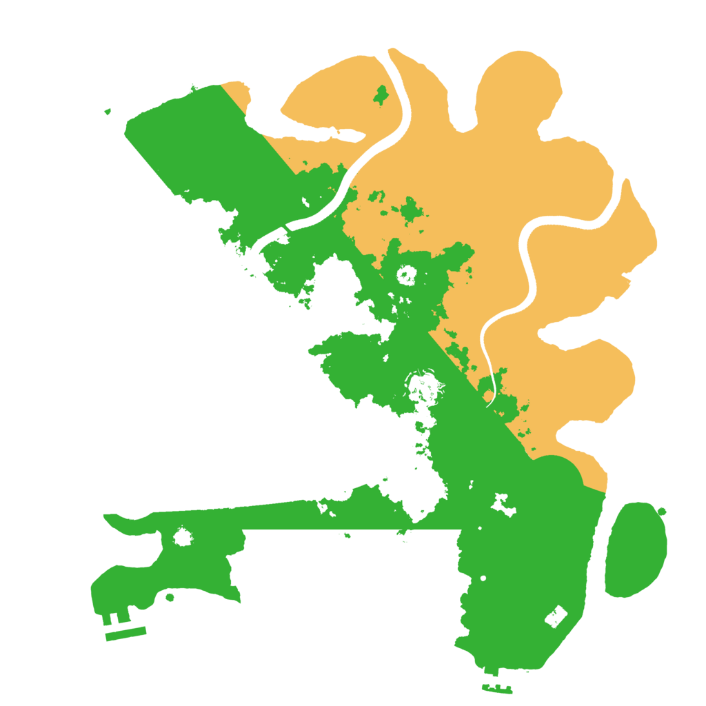 Biome Rust Map: Procedural Map, Size: 3500, Seed: 45657