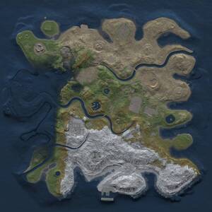 Thumbnail Rust Map: Procedural Map, Size: 3500, Seed: 1588552100, 15 Monuments